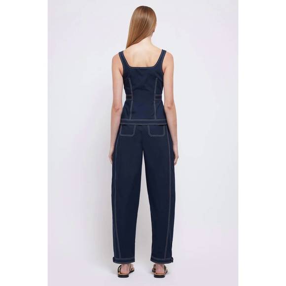 NEW JONATHAN SIMKHAI dolce zip up top in midnight - Picture 3 of 5